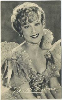 JEANETTE MacDONALD 1935 Boys Cinema Vintage Postcard   Photogravure