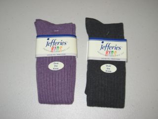 Jefferies Socks Over The Knee High Socks Tights Leggings Ribbed Purple