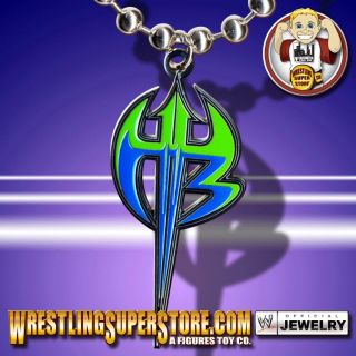 WWE TNA Jeff Hardy Purple Green Logo Pendant
