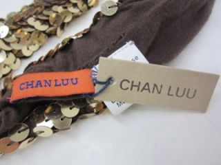 Chan Luu Infinity Loop Scarf with Gold Sequins