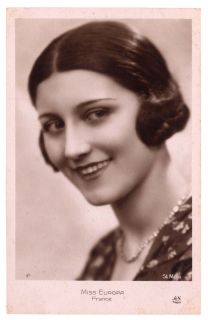 7480 Miss Europe France 1931 Jeanne Juilla Original Postcard