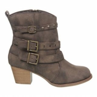 Womens JELLYPOP Clippie Designer Ankle Boots Taupe Smooth 6 8