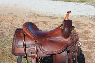 Very nice Joey Jemison custom cutting saddle, 15.5 seat, Slick and