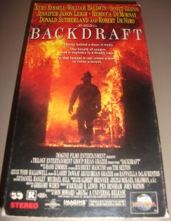 Backdraft VHS Video Kurt Russell William Baldwin Scott Glenn MCA