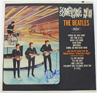 Paul McCartney Ringo Starr Beatles Signed Album Cover w Vinyl PSA DNA