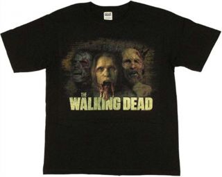 The Walking Dead Trio in Color Distressed T Shirt New s M L XL