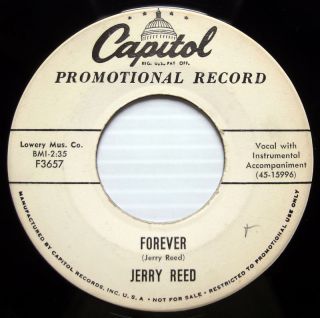 Jerry Reed Promo 45 Forever Capitol Label Country
