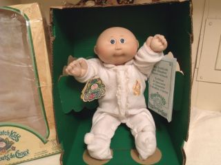  1983 Cabbage Patch Kids Bald Boy Doll Erik Jerald w Box Papers