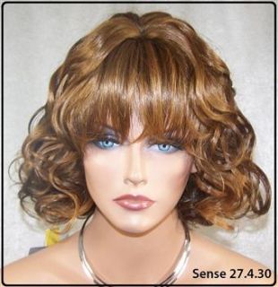Human Hair Blend Dark Brown with Strawberry and Auburn Color # H4.27