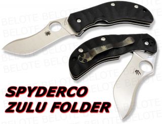 Spyderco Jens Anso Zulu G 10 Folder Plain Edge C145GP