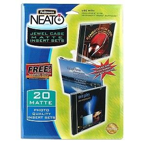 20 Jewel Case Printable Matte Photo Quality Paper CD DVD insert