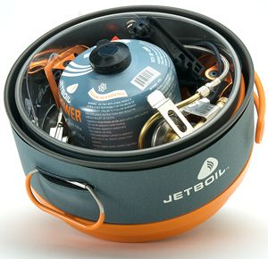 New Jetboil Helios Stove Group Camping Cooking System HEL200