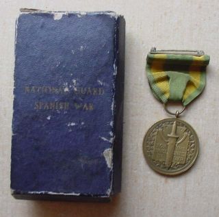  Spanish American War Campaign Medal Numbered and ID’Ed w Box