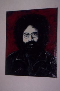 Grateful Dead Jerry Garcia Canvas Painting Art Signed to Hang RARE