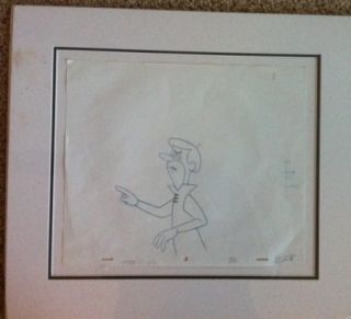Matted Pencil Drawing The Jetsons George Jetson