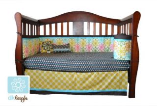 Must See 10pc Vintage Floral Crib Bedding Set Cream Teal