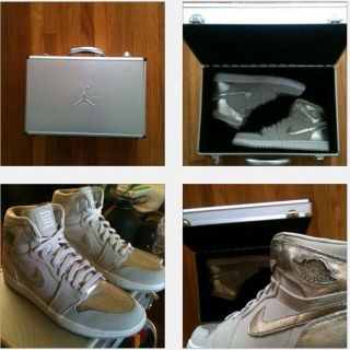 Nike Air Jordan Retro 1 I Silver 25th Anniversary Sz 12 Olympic Bred