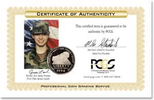  in Military Silver Dollar PCGS American Heroes Signed Jessica Lynch