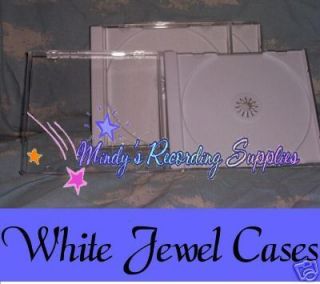  CD Jewel Case Box with White Tray *Holds front & back inserts* 9 pack