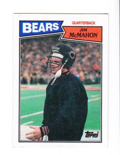 1987 Topps Card 44 Jim McMahon QB Chicago Bears