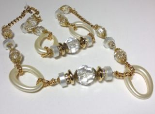 Lawrence Larry Vrba Art Deco Handmade Gilt Links Rope Chain Necklace