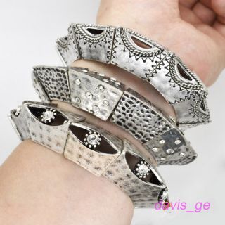 Styles Fashion Punk Vintage Silver Jewelry Elastic Bracelet RAR