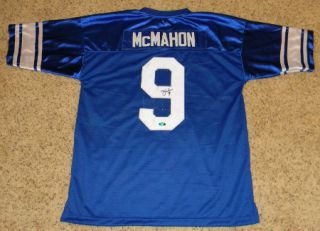 Jim McMahon Signed Autographed BYU Cougars 9 Blue Throwback Jersey COA