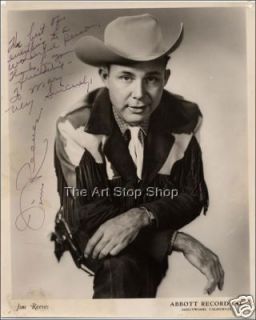 Hand Signed Jim Reeves Autograph Reprint