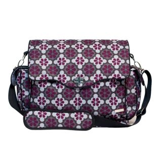 JJ Cole Collections Diaper Bag Cadence in Vinage Poppy Pattern Grips