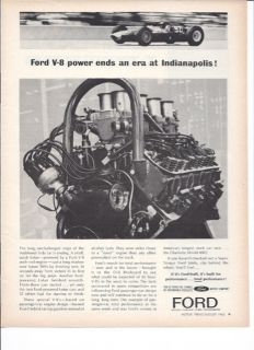 1963 Lotus 29 Ford V 8 Ad Indy 500 Jim Clark