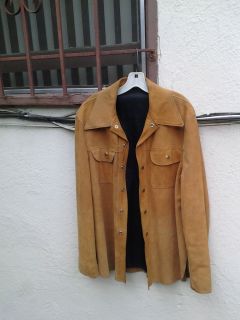 Vintage Jo o Kay Suede Leather Jacket 6 Snap Button Front / 2 Pockets
