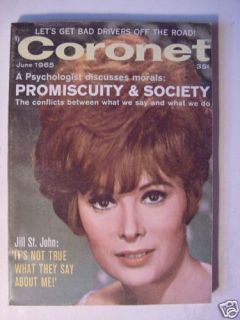 Coronet June 1965 Jill St John Tallulah Bankhead
