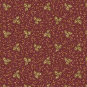  Red Tan Leaf Branch Jo Morton Andover Cotton Quilt Shop Fabric