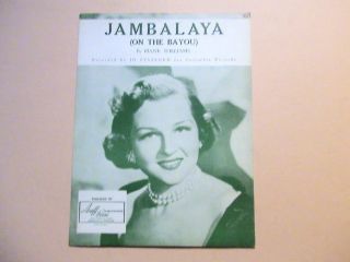 Jambalaya by Hank Williams 1952 Recorded by Jo Stafford