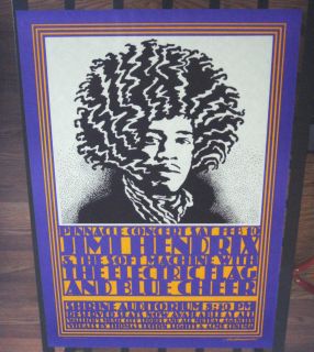 Jimi Hendrix Van Hamersveld Poster Shrine Auditorium 1968 Pinnacle 3rd
