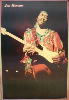 Jimi Hendrix Playing Guitar Biting Lip Poster from Asia 60s Classic