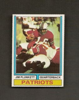 1974 Topps 435 Jim Plunkett New England Patriots NRMT