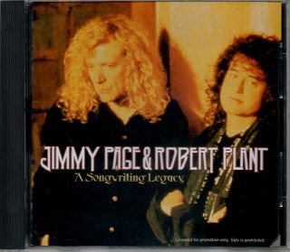 JIMMY PAGE ROBERT PLANT A SONGWRITING LEGACY Promo only CD LED