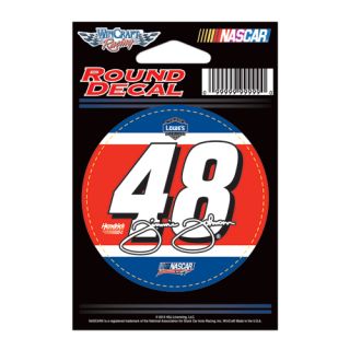 Jimmie Johnson 48 Red White Blue NASCAR Number 3 Round Decal 2012