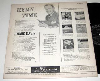 Jimmie Davis Anita Kerr Singers Hymn Time Decca