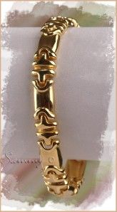 Joan Rivers Gold Etruscan Link Bracelet