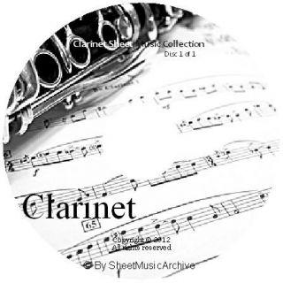 Huge Classical Clarinet Sheet Music Collection DVD PDF Debussy Saens