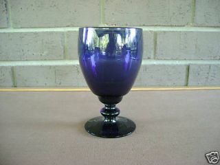 Stem Glass Thomas OBrien Crystal Blue Goblet Nice