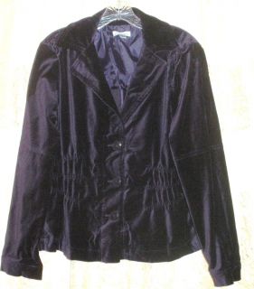 Joan Rivers Velvet Signature Jacket w Ruching Large