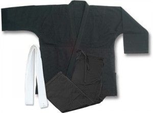 Judo Jiu Jitsu Uniform Single Weave Black Uniform Set New All Sizes