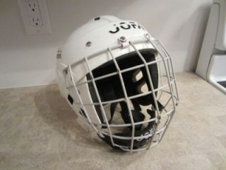 Vintage Jofa Hockey Helmet with Bubble Cage 390 SR 381 SR White