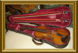 Antique Johann Baptist Schweitzer Amati Pestini Violin Leather Case