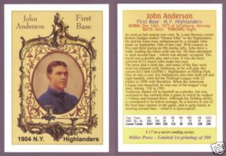 1905 John Anderson – New York Highlanders, Dumbest player in history