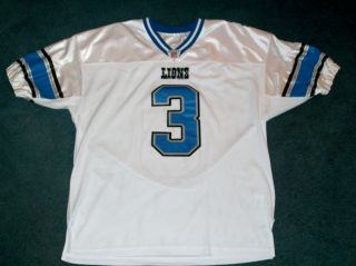 Used Authentic Detroit Lions Joey Harrington Football Jersey 3 Sz 48