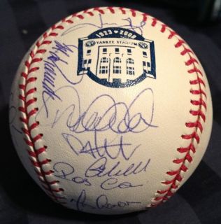 2008 Yankees Team Autograph Signed Baseball Steiner MLB Derek Jeter